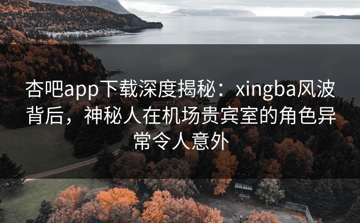 杏吧app下载深度揭秘：xingba风波背后，神秘人在机场贵宾室的角色异常令人意外